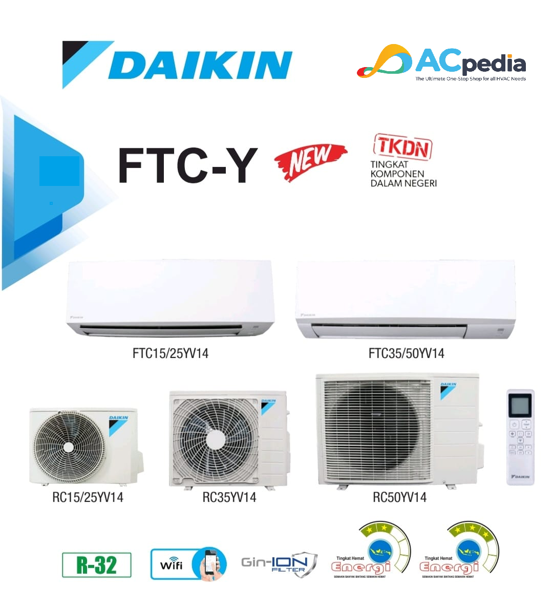 Daikin AC Single Splitwall STC35YV
